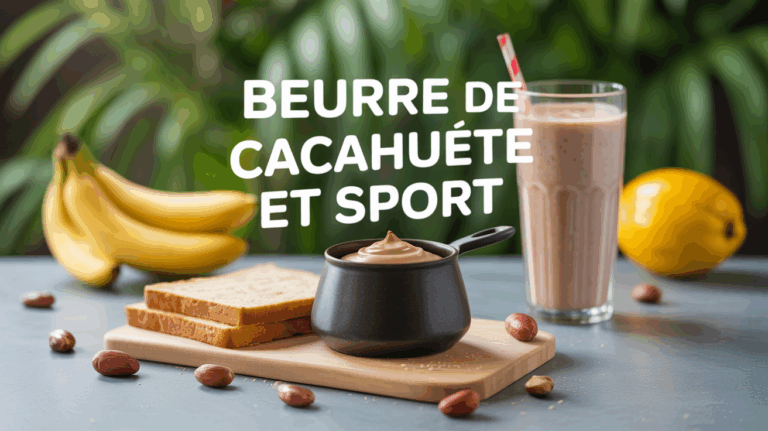 beurre de cacahuete avec tartine smoothie et haltères