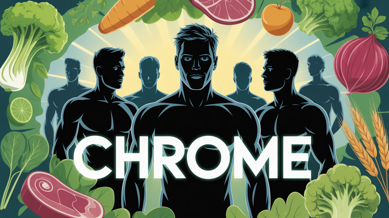 illustration chrome aliments glycemie masculins