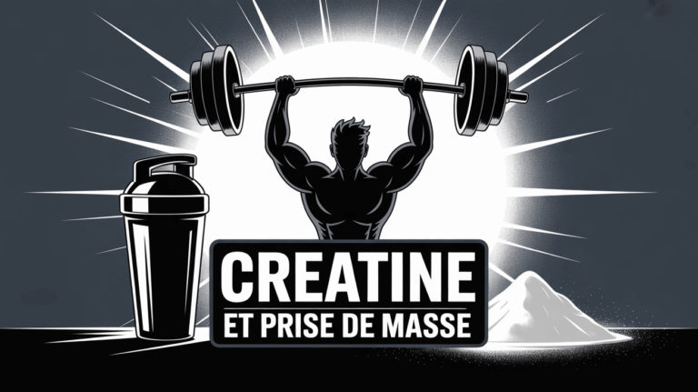 creatine prise de masse image d'une silhouette musclée nourrie au shaker