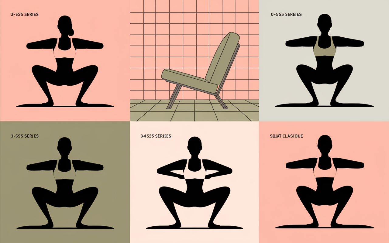 exercices quadriceps à domicile sissy squat wall sit