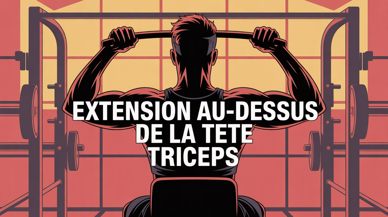 extension au-dessus de la tête triceps bras levés haltère séance musculation
