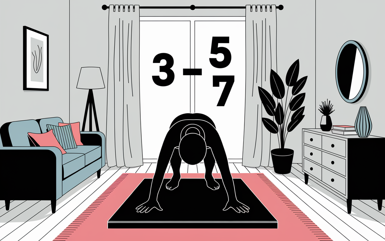 Planche gainage quotidien sablier chiffres