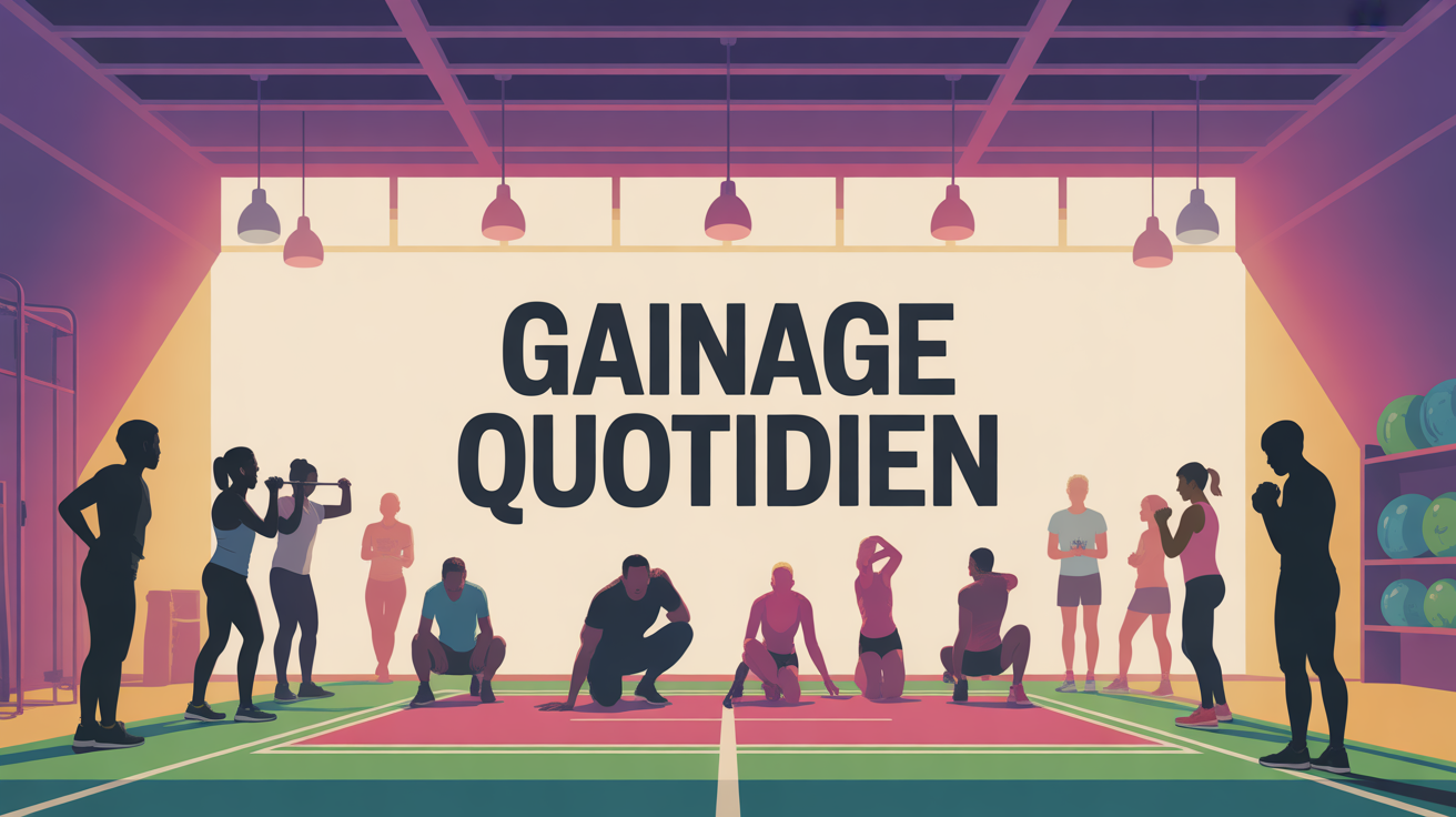 Personnes de tous âges gainage quotidien sur tapis