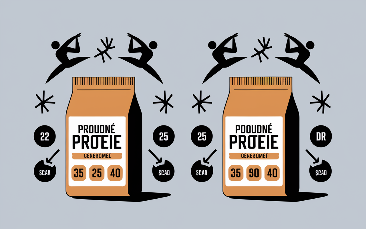 Comparaison Gold Standard Whey et Isolate en pictogrammes