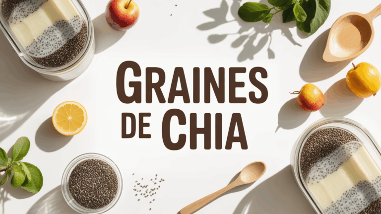Bol de graines de chia gonflées, yaourt et fruits coupe faim