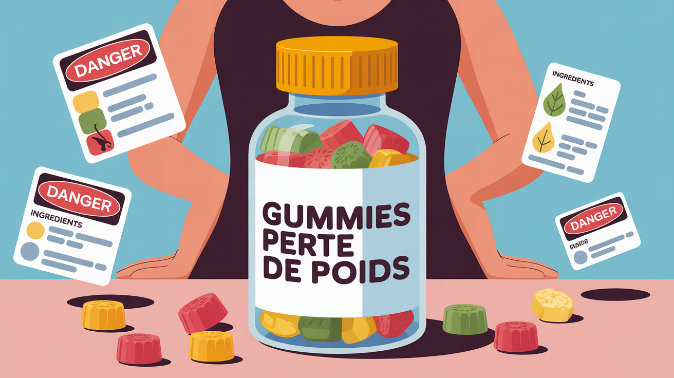 gummies perte de poids dangers flacon etiquette