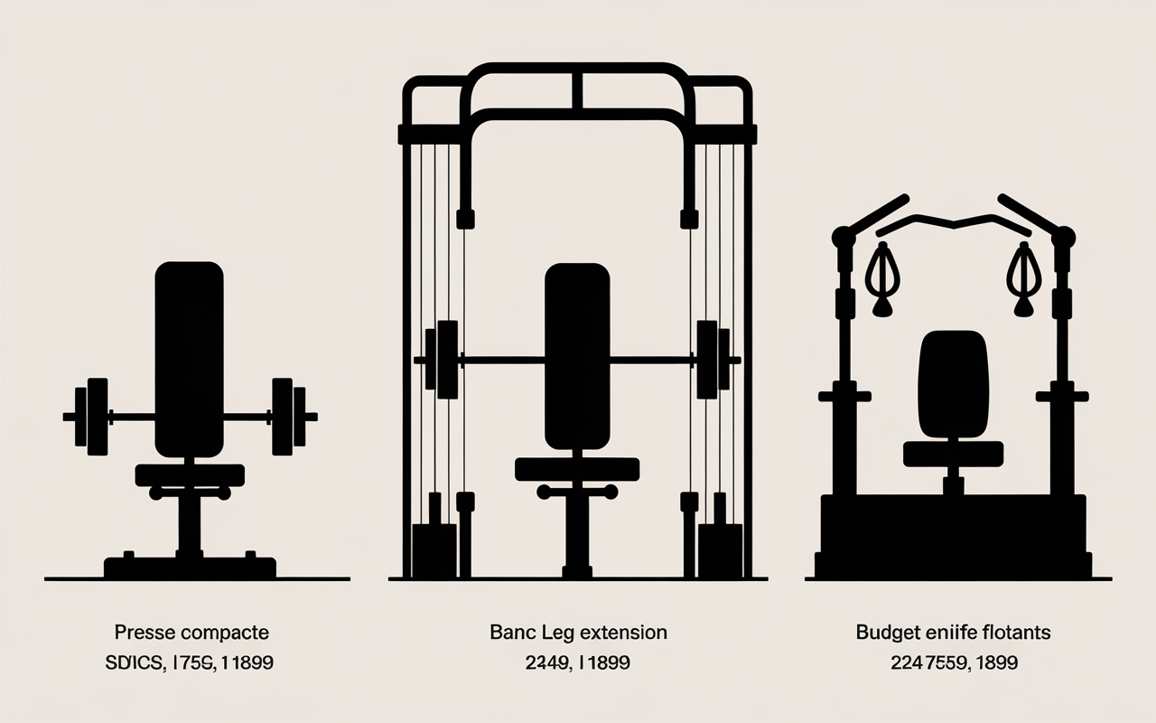 machine a jambes presse banc leg extension curl station multifonction