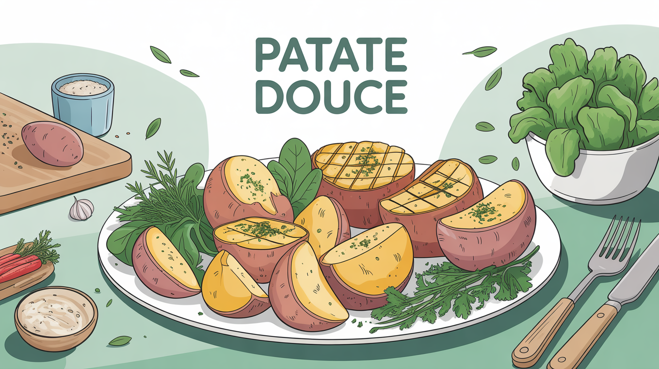 patate douce cuisson vapeur puree legumes plat equilibré