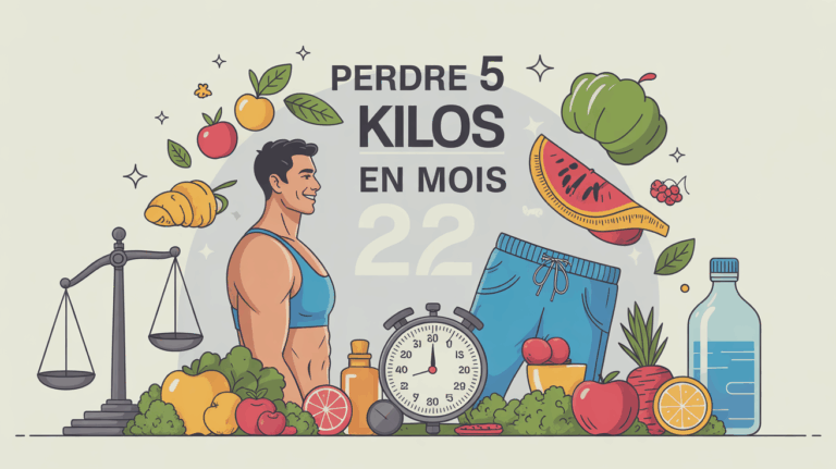 Perdre 5 kilos en 2 mois silhouette sportive homme fruits légumes
