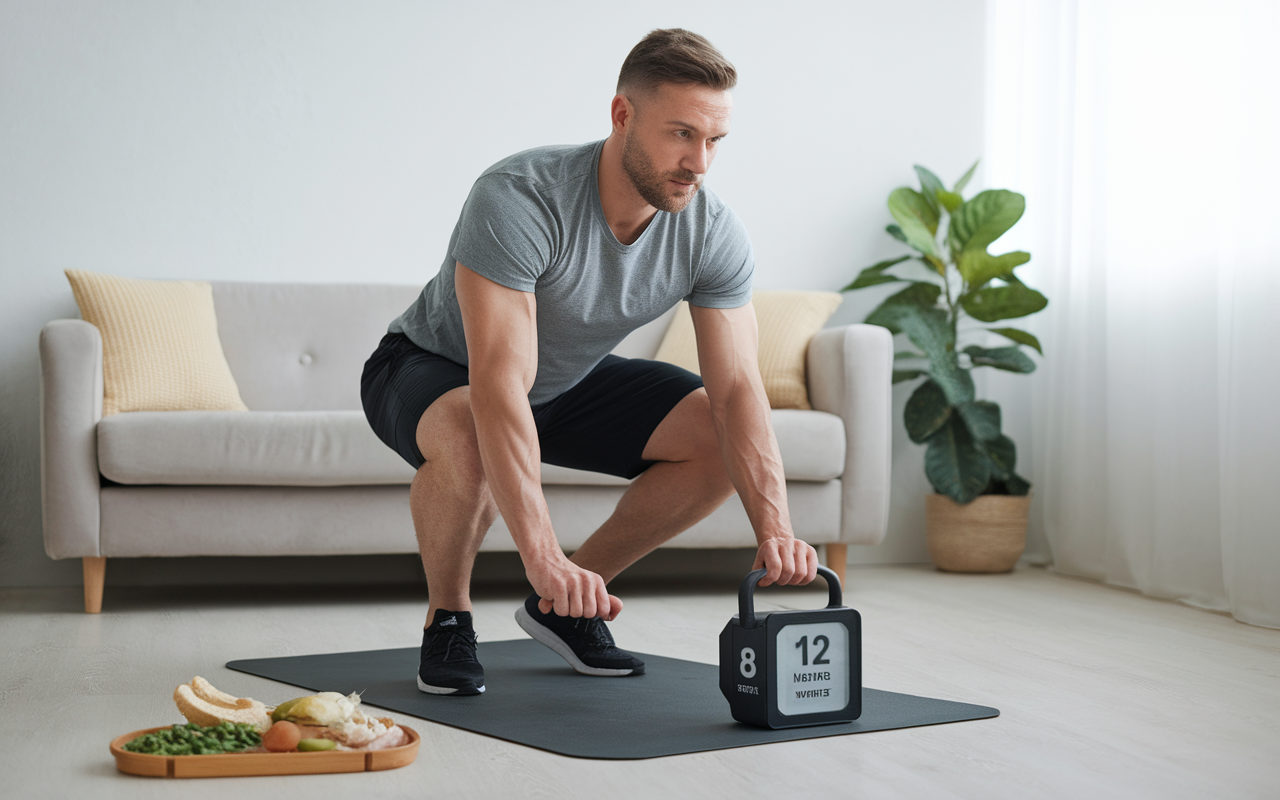 homme gainage timer alimentation bas du ventre