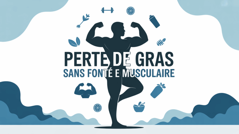 Silhouette perte de gras sans fonte musculaire, balance et muscles