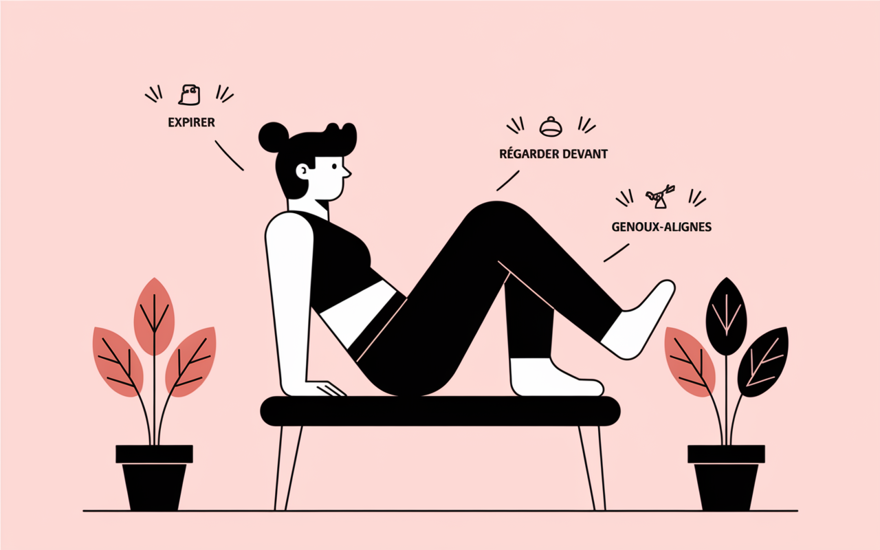 Position correcte hip thrust sur banc