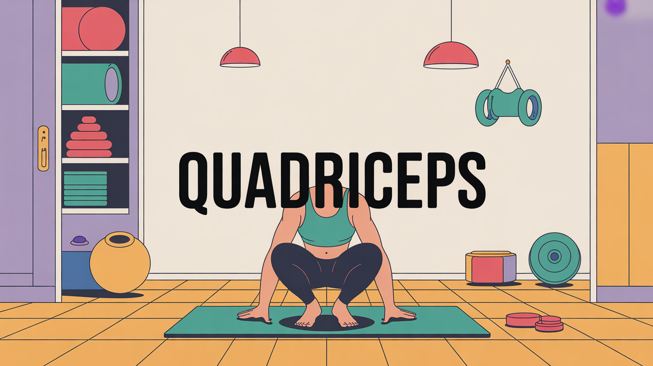quadriceps à domicile illustration squat elastique haltere