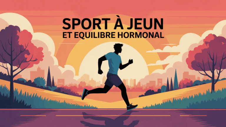 Homme courant sport à jeun lever soleil équilibre hormonal