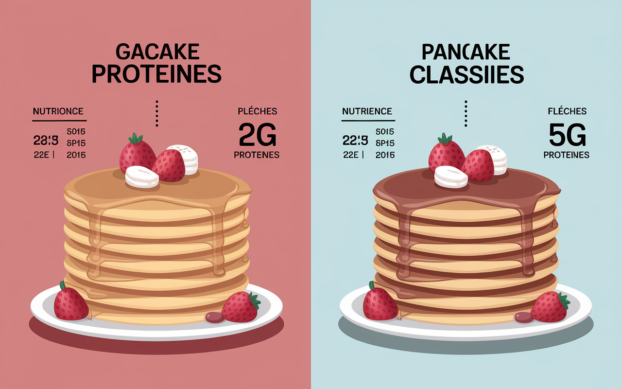 comparaison pancakes proteine pour maigrir vs traditionnel