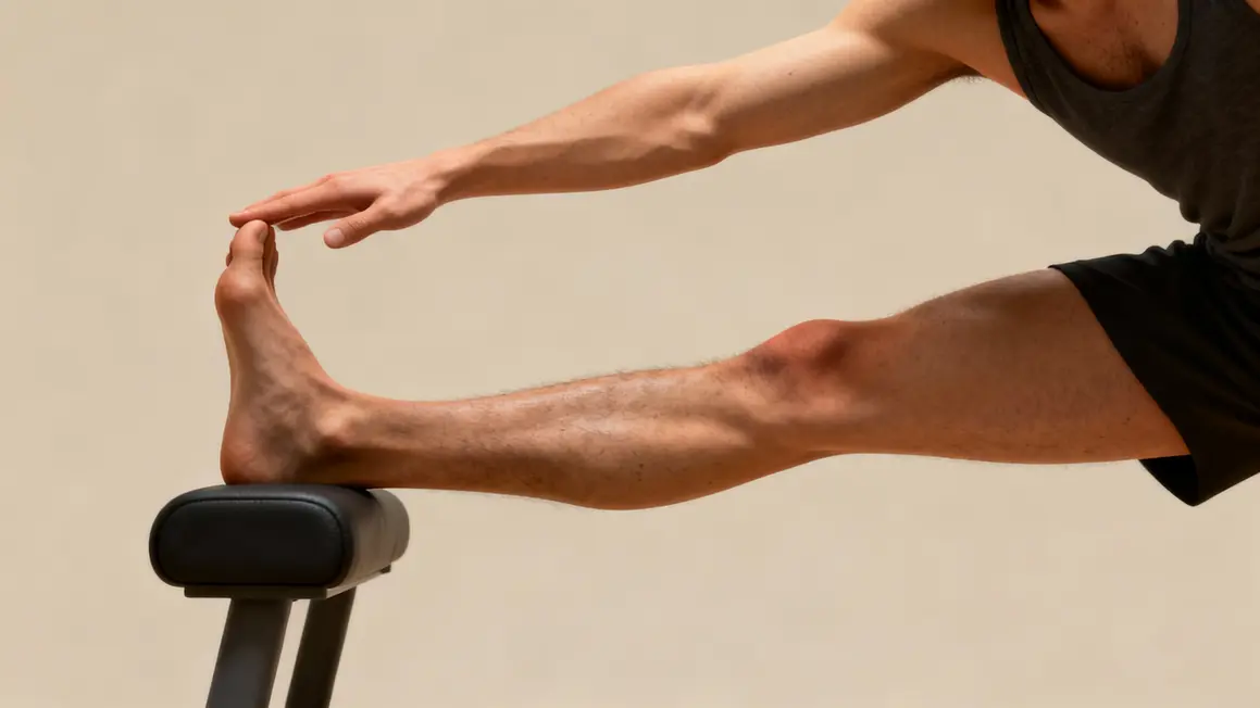 Schema étirement ischio jambe support musculation