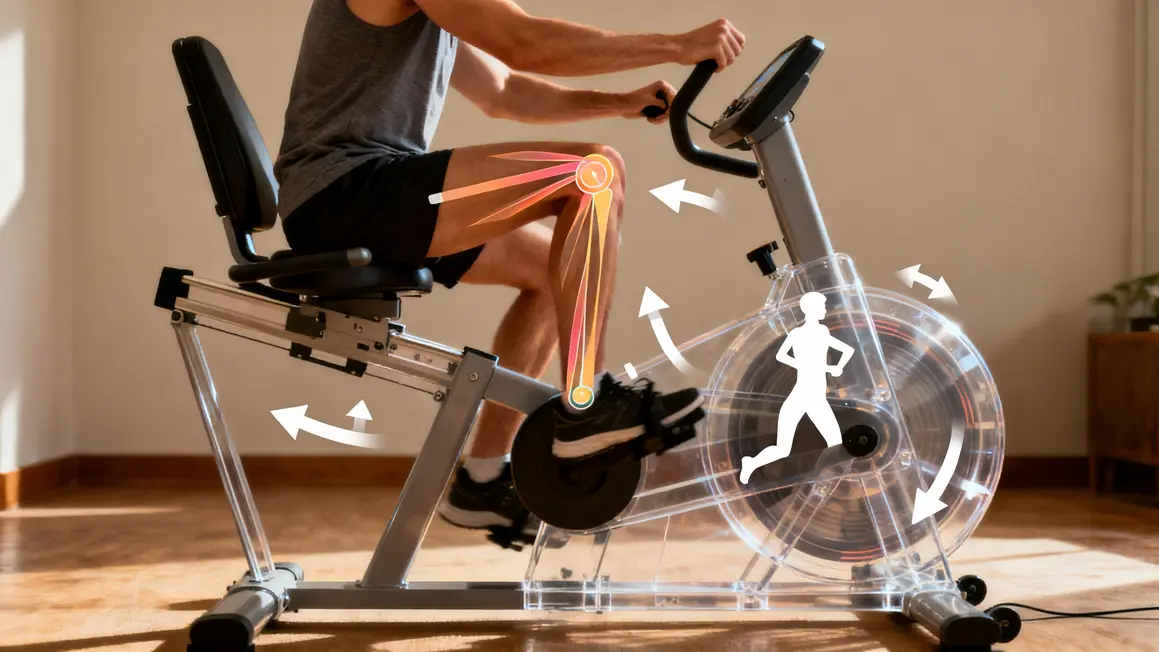 schéma vélo elliptique muscles sollicités articulation