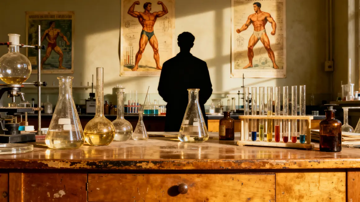 Laboratoire retro 1950s recherche dianabol