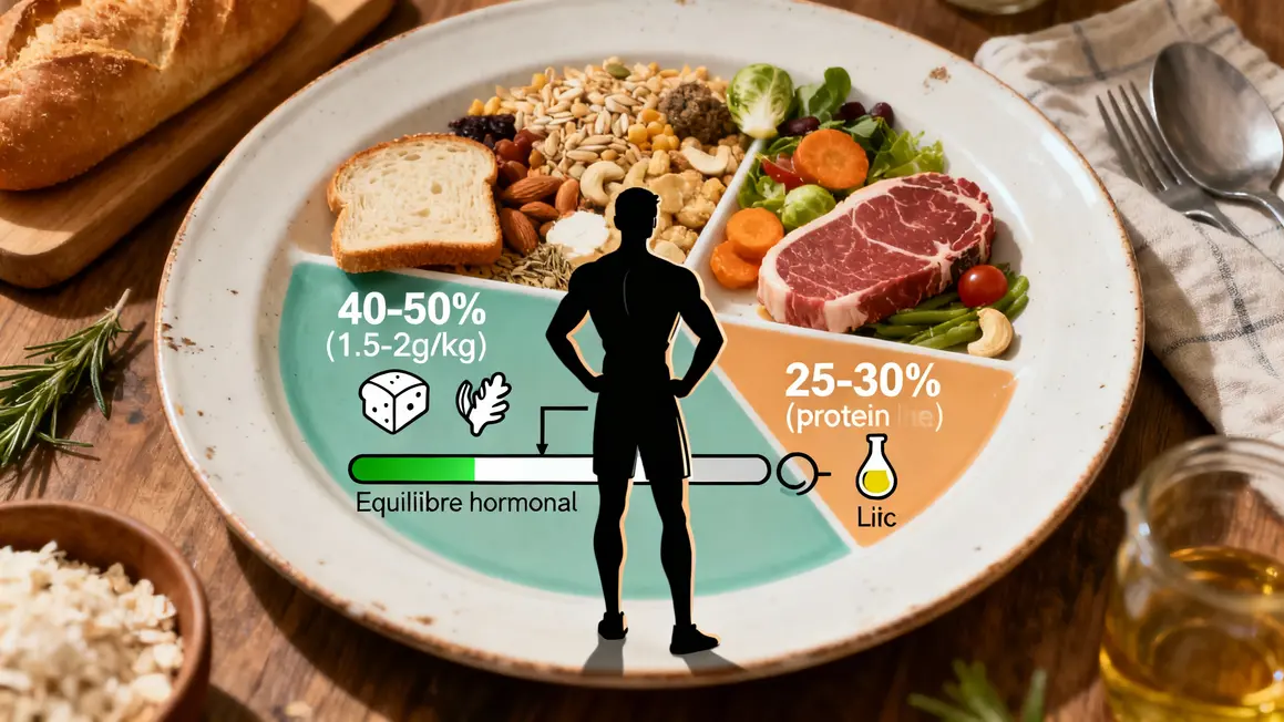 Assiette macronutriments équilibre hormonal sportif