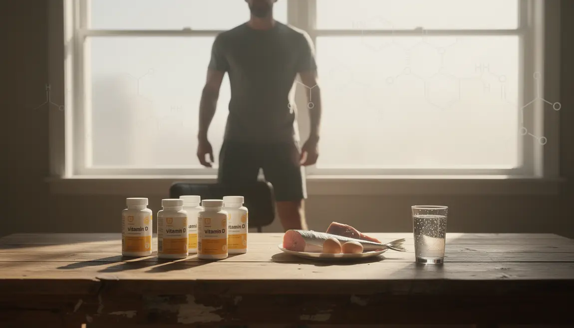 vitamine D et testostérone sur homme actif avec aliments