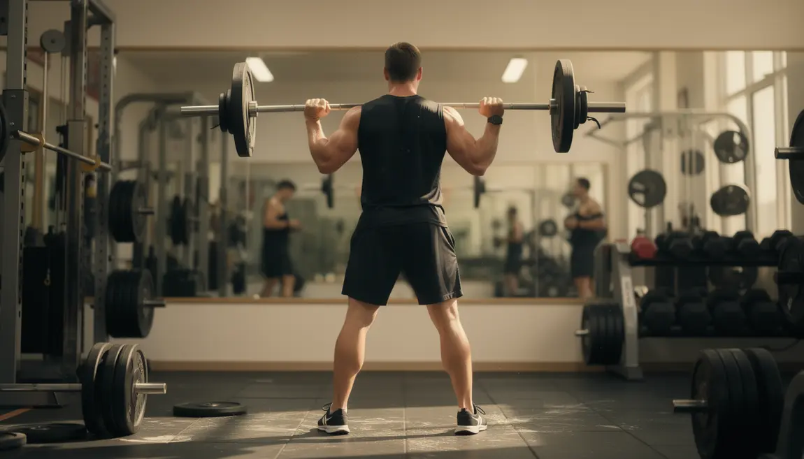 developpe militaire debout salle musculation epaules posture