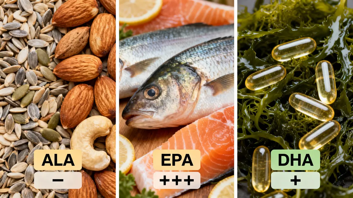 Tableau ALA EPA DHA sources oméga-3