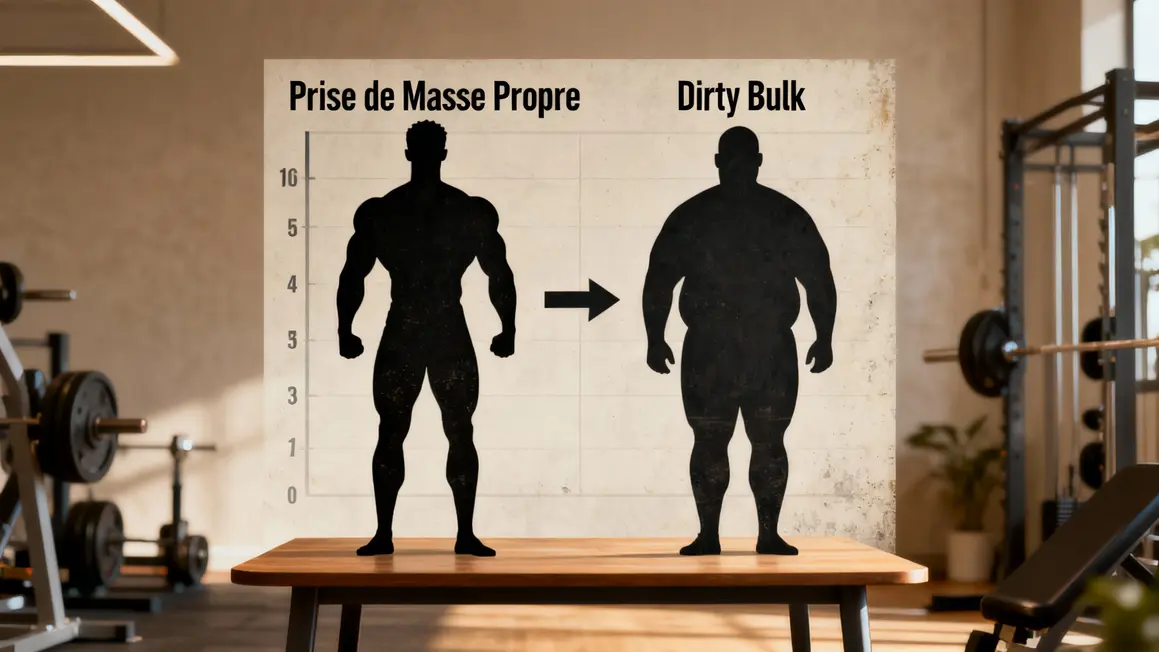 tableau comparatif prise de masse propre vs dirty bulk