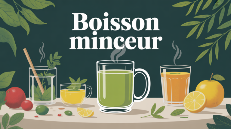 Boisson pour perdre du poids the vert infusion citronnee sur table
