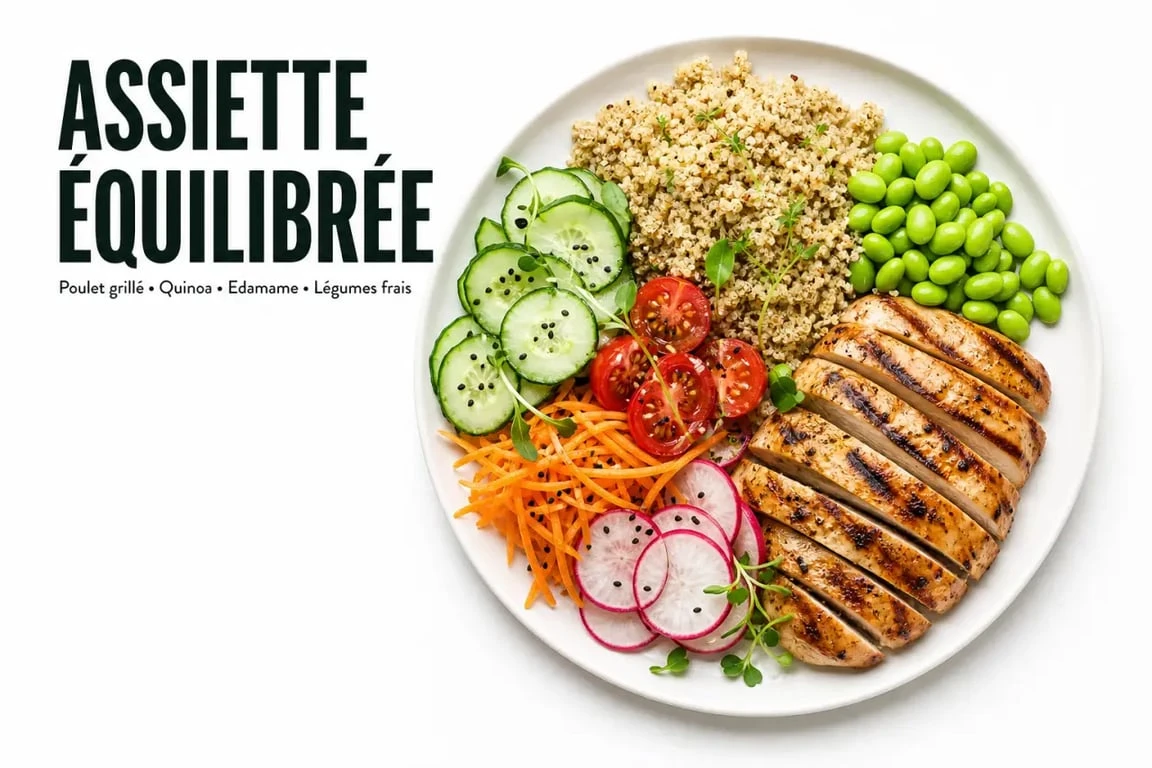 Assiette de poulet au quinoa, une recette riche en protéine pour la musculation