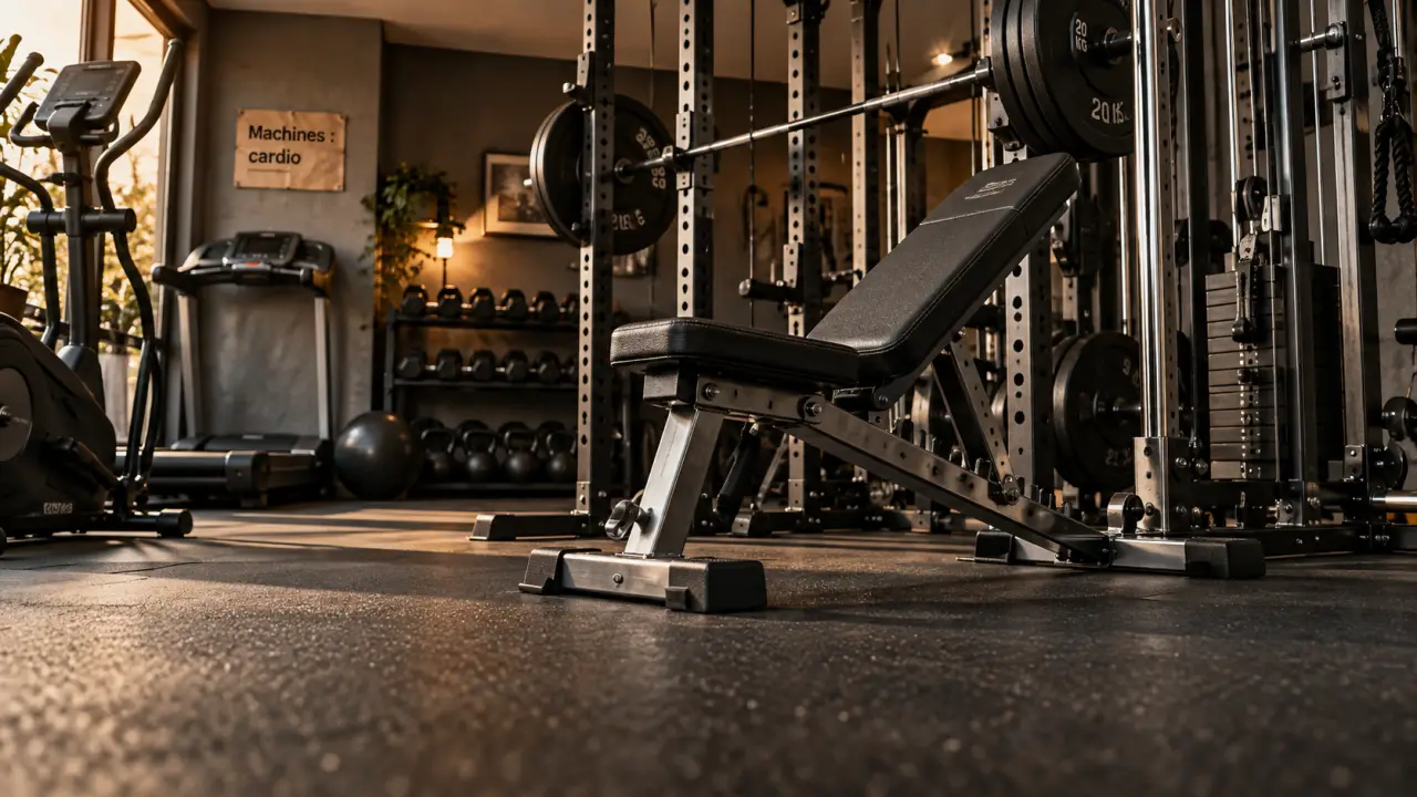 Machines de salle de sport : homegym cardio et musculation multifonction (Smith, vélo elliptique, tapis, rack)