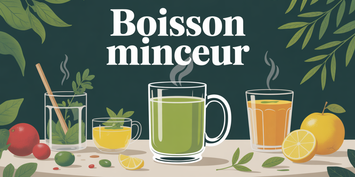 Boisson pour perdre du poids the vert infusion citronnee sur table