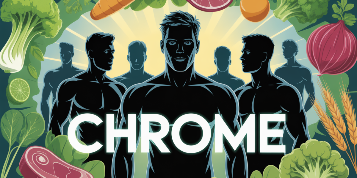 illustration chrome aliments glycemie masculins