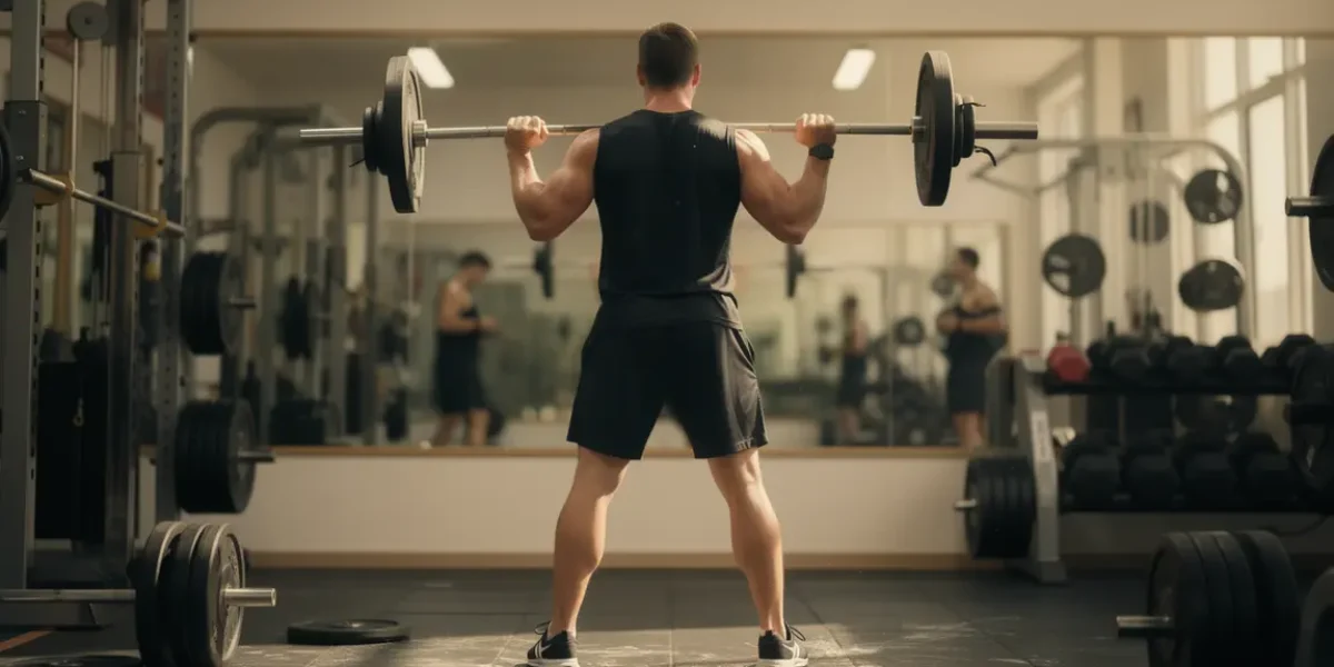 developpe militaire debout salle musculation epaules posture