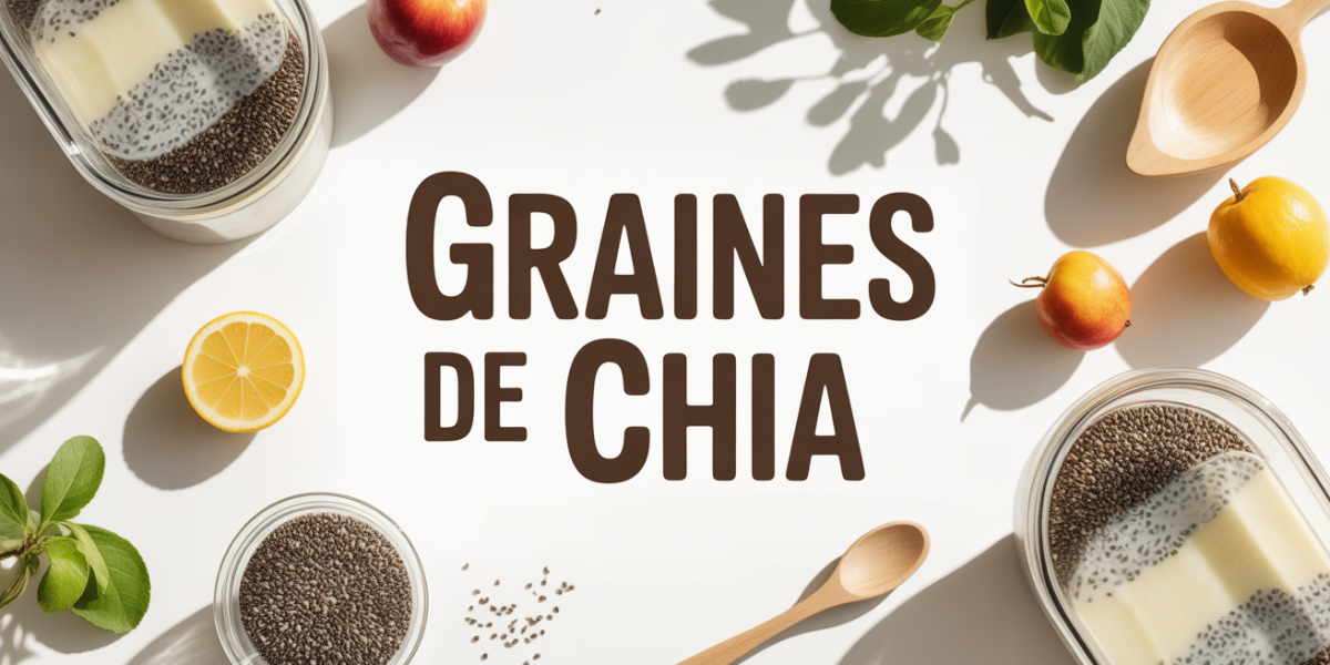 Bol de graines de chia gonflées, yaourt et fruits coupe faim
