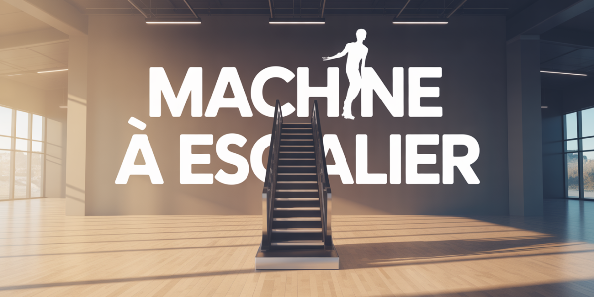 machine a escalier moderne en salle de sport, motivation fitness