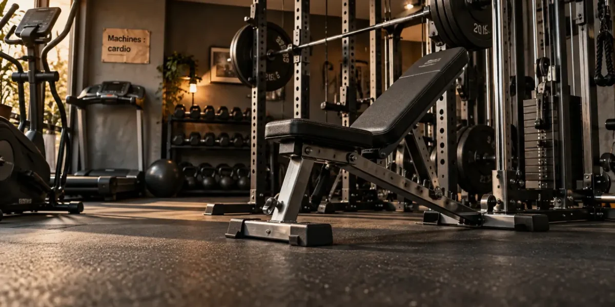 Machines de salle de sport : homegym cardio et musculation multifonction (Smith, vélo elliptique, tapis, rack)