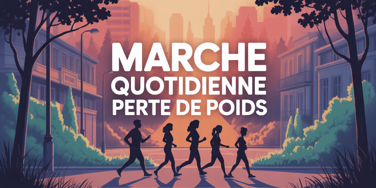 sentier urbain forestier silhouettes marche perte de poids