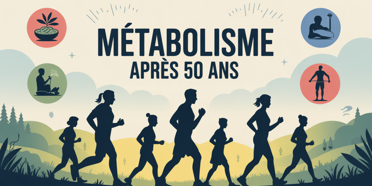 illustration adultes 50 ans metabolisme alimentation sport sommeil