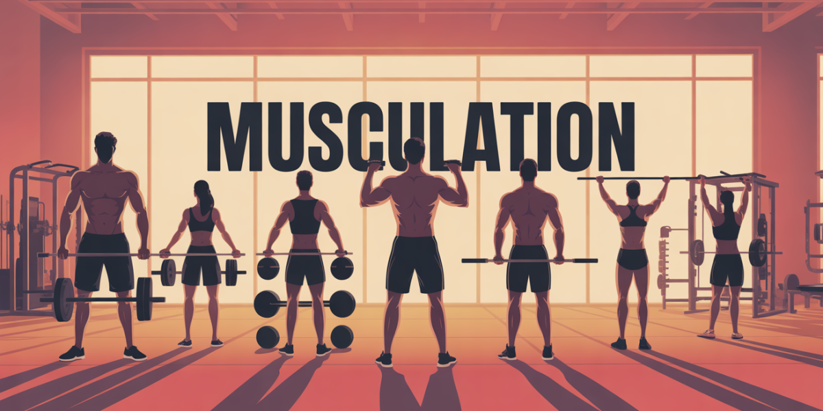 personnages salle de sport musculation tous les jours