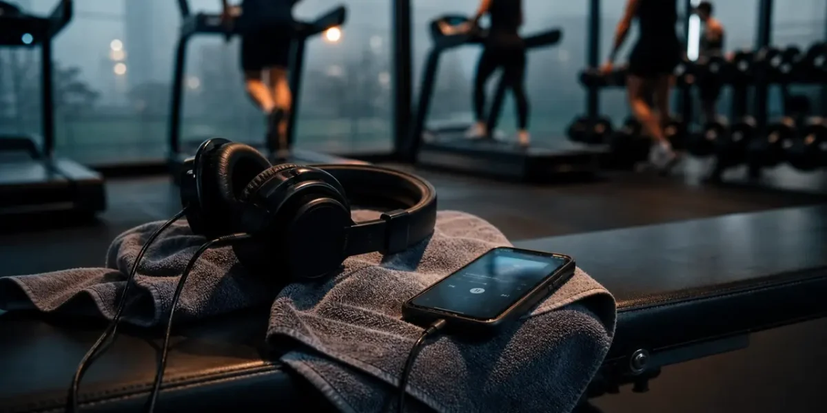 Musique de salle de sport : casque audio en salle de sport