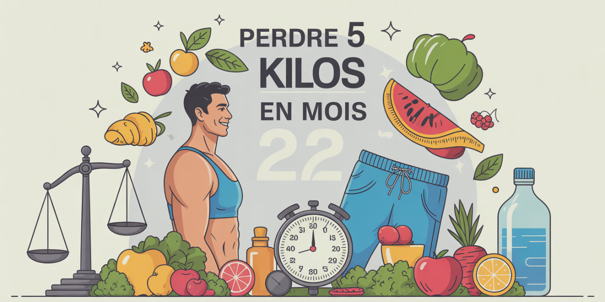 Perdre 5 kilos en 2 mois silhouette sportive homme fruits légumes