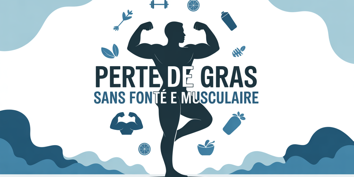 Silhouette perte de gras sans fonte musculaire, balance et muscles