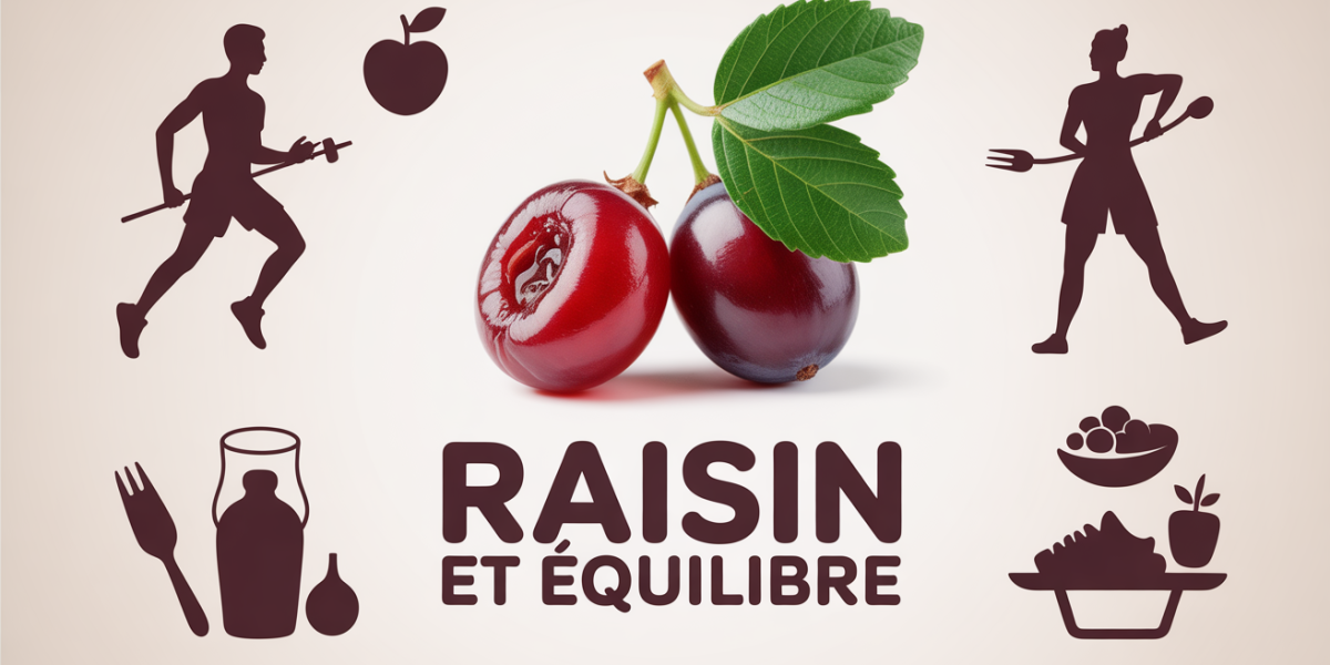 Grappe de raisin frais équilibrée avec sportifs