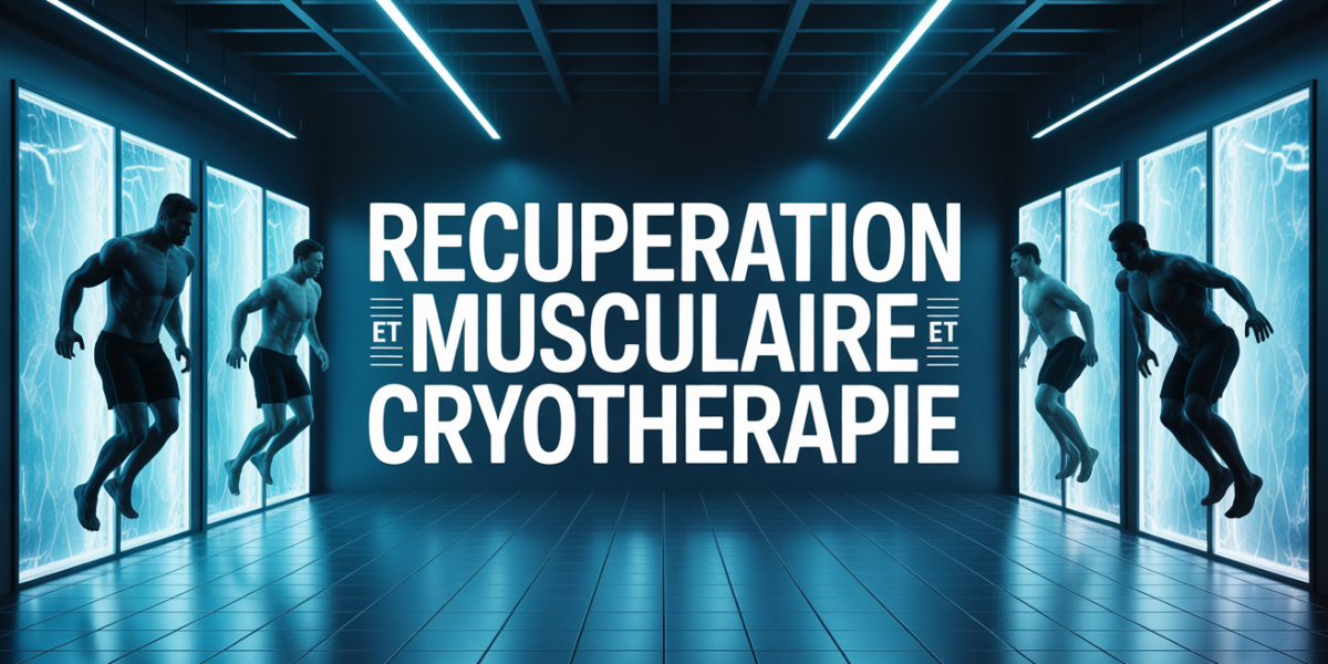 Salle de sport moderne, lumiere bleue, musculation et cryotherapie
