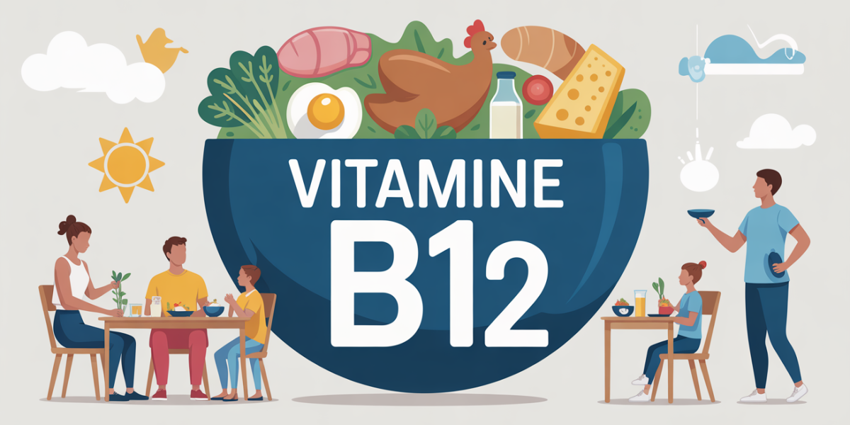 table de cuisine aliments riches vitamine B12 famille sportifs