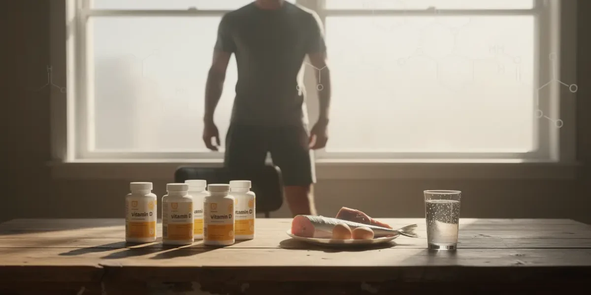 vitamine D et testostérone sur homme actif avec aliments